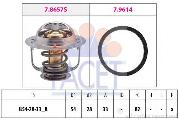 FACET 7.8449 Thermostat, coolant